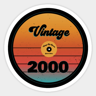 Vintage 2000 Record - Birthday Design Sticker